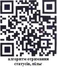 алгоритм отримання статусів, пільг